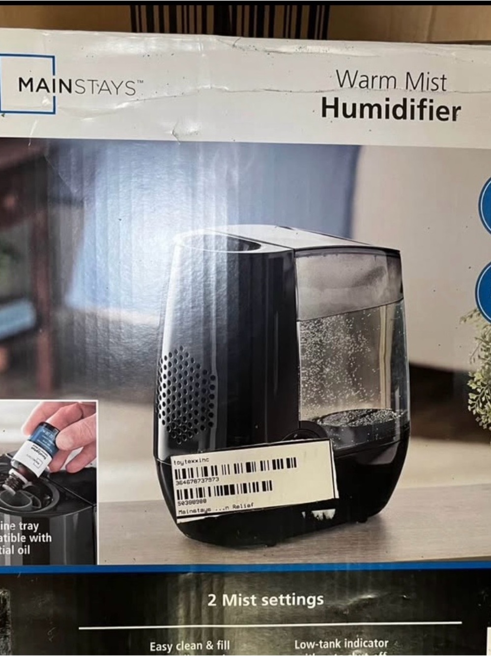 Black and Clear Portable Humidifier